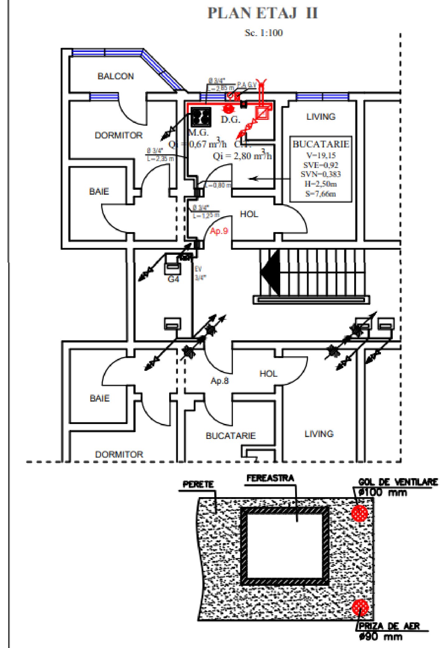Apartament – plan etaj